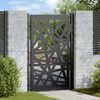 vidaXL Garden Gate Black 100x150 cm Steel Light Design