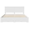 vidaXL Bed Frame with Headboard White 180 x 200 cm Engineered Wood