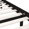 vidaXL Bed Frame without Mattress Black Solid Wood Pine King Size
