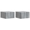 vidaXL Wall-Mounted Bedside Cabinet 2 pcs Grey Sonoma Engineered Wood