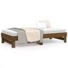 vidaXL Pull-out Day Bed without Mattress Honey Brown 2x(75x190) cm