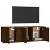 vidaXL 2 Piece TV Cabinet Set Brown Oak Engineered Wood