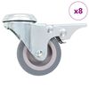 vidaXL 8 pcs Bolt Hole Swivel Casters 50 mm