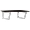 vidaXL Basin Shelf Wall Mounted Steel and Solid Wood Oak