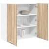 vidaXL Hanging Cabinet Sonoma Oak 80 x 31 x 80 cm Engineered Wood