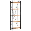 vidaXL 5-Tier Bookcase 60x30x180 cm Solid Acacia Wood