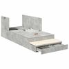 vidaXL Storage Bed Frame Concrete Grey 75 cm Engineered Wood