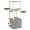 vidaXL Cat Tree with Sisal Scratching Posts Light Grey 133 cm