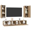 vidaXL TV Cabinet Set Wall-mounted 5 pcs Artisan Oak Engineered Wood