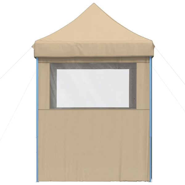 vidaXL Foldable Party Tent Pop-Up with 4 Sidewalls Beige