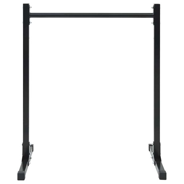 vidaXL Dip Stations 2 pcs Black 109 x 90 x 105 cm Powder-coated steel