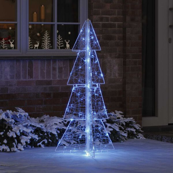 vidaXL Christmas Tree with 100 LEDs Blue 120 cm Acrylic