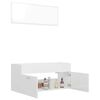 vidaXL 2 Piece Bathroom Furniture Set High Gloss White Engineered Wood