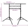vidaXL Light Stand Black 238x115x(180-300) cm Steel
