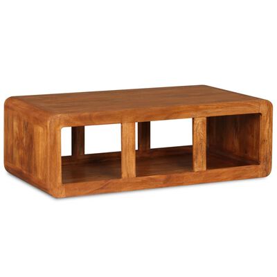 vidaXL Coffee Table Solid Wood with Honey Finish 90x50x30 cm