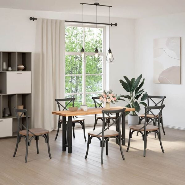 vidaXL Console Table Legs Black 2 pcs 28x(72-73) cm Steel