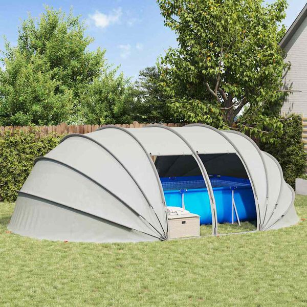 vidaXL Pool Tent Dome Grey 640 x 432 x 205 cm