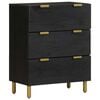 vidaXL Sideboard Black 60x33x75 cm Engineered Wood