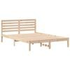 vidaXL Bed Frame with Headboard Brown 140 x 210 cm Solid Pine Wood