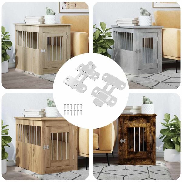 vidaXL Door Latch 2 pcs Silver 70 x 8 mm Steel