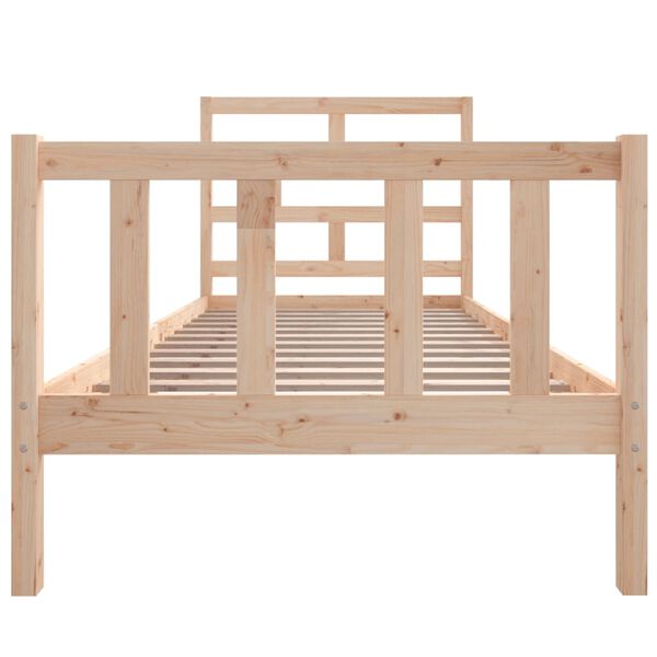 vidaXL Bed Frame without Mattress Solid Wood 100x200 cm (810072+814179)