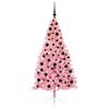 vidaXL Artificial Pre-lit Christmas Tree with 300 LEDs Pink 180 cm PVC
