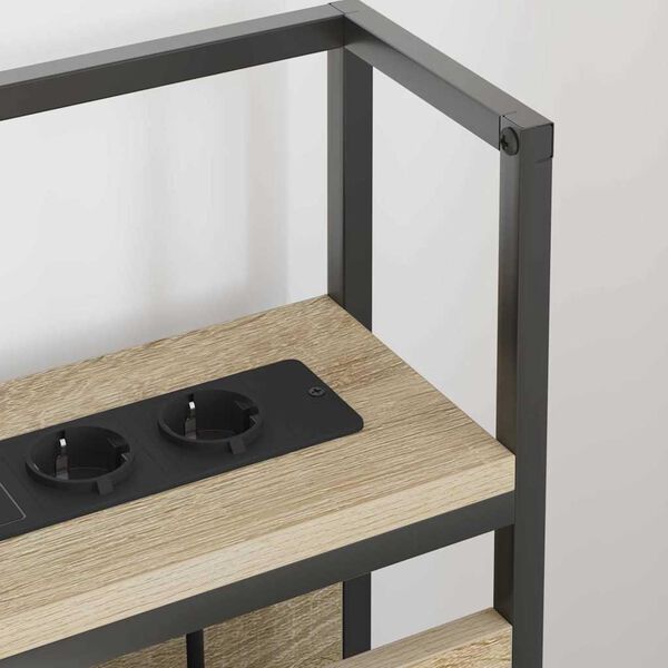 vidaXL Storage Headboard with Shelf Sonoma oak 100 cm Engineered wood