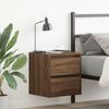 vidaXL Wall-mounted Bedside Cabinets 2 pcs Brown Oak 38x34x40 cm