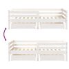 vidaXL Kids Bed Frame with Drawers White 70x140 cm Solid Wood Pine