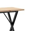 vidaXL Dining Table X-Frame 80x50x75.5 cm Solid Wood Pine and Steel