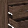 vidaXL Slim Storage Cabinet Brown Oak 50x42.5x225 cm Engineered Wood