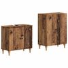 vidaXL 2 Piece Bathroom Cabinet Set ALKMAAR Old Wood Engineered Wood