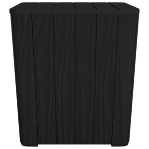 vidaXL Garden Table with Removable Lid Black Polypropylene