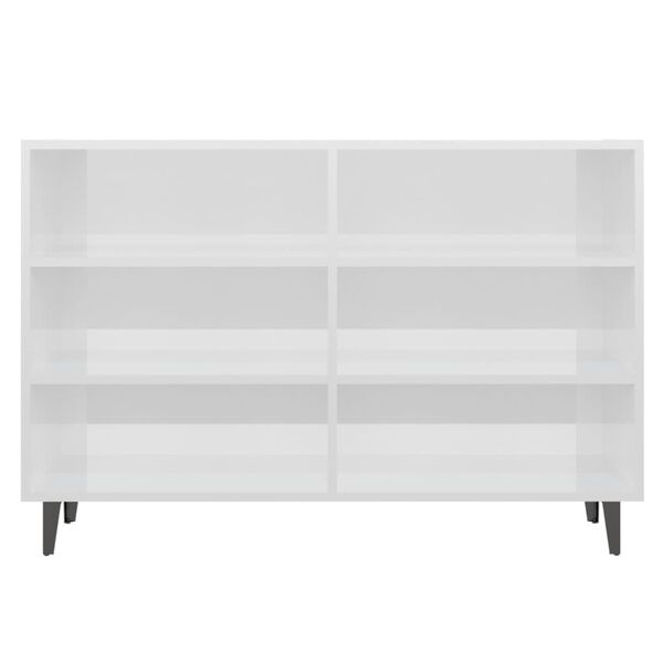 vidaXL Sideboard High Gloss White 103.5x35x70 cm Engineered Wood