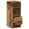 vidaXL Bedside Cabinets 2 pcs with Drawer Old Wood 25x31x66 cm