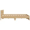 vidaXL Bed Frame with LED without Mattress Sonoma Oak 200x200 cm