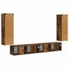 vidaXL TV Wall Cabinet Set 4 pcs Smoked Oak Engineered Wood