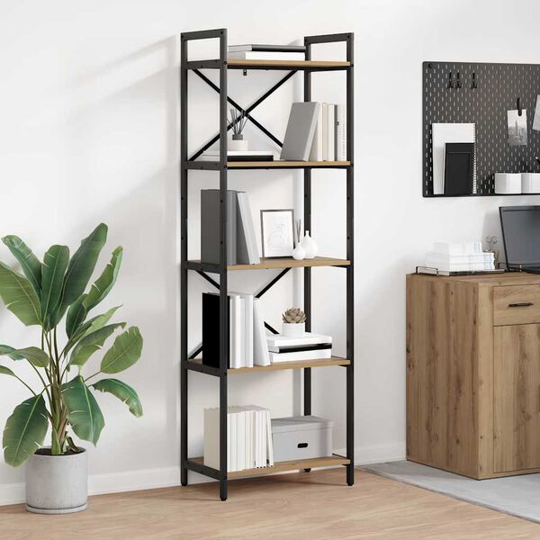 vidaXL Bookshelf Artisan Oak 56 x 34 x 171 cm Engineered Wood