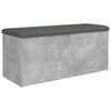vidaXL Storage Bench Concrete Grey 102x42x45 cm Engineered Wood