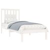 vidaXL Bed Frame without Mattress White Solid Wood 90x200 cm (810003+818651)