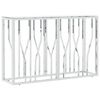vidaXL Console Table Silver 110x30x70 cm Stainless Steel and Glass