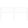 vidaXL Metal Replace Headboard White 193 cm