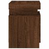vidaXL Bedside Cabinet with LED Lights Brown Oak 35x39x55 cm