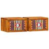 vidaXL Bedside Cabinet 2 pcs Brown 35 x 30 x 22 cm