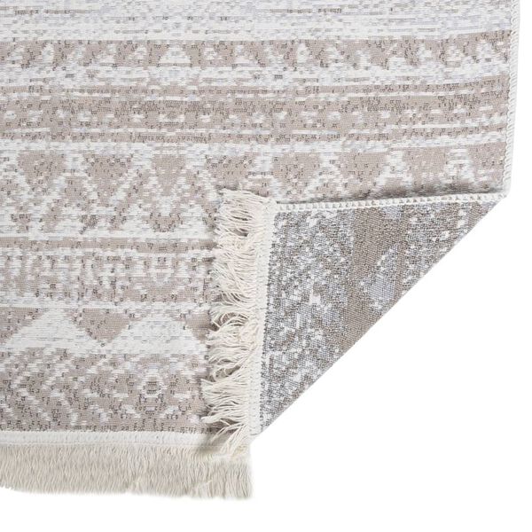 vidaXL Rug Beige 80x300 cm Cotton