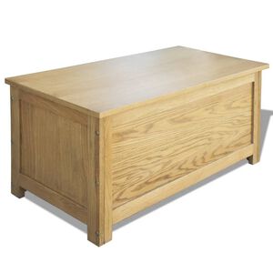 vidaXL Storage Box 90x45x45 cm Solid Oak Wood