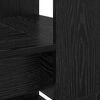 vidaXL Desk with Shelf Black Oak 113 x 54 x 120 cm Engineered Wood