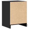 vidaXL Bedside Cabinets with LED Lights 2 pcs Black Engineered Wood