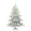 vidaXL Artificial Hinged Christmas Tree White 150 cm PVC and Steel
