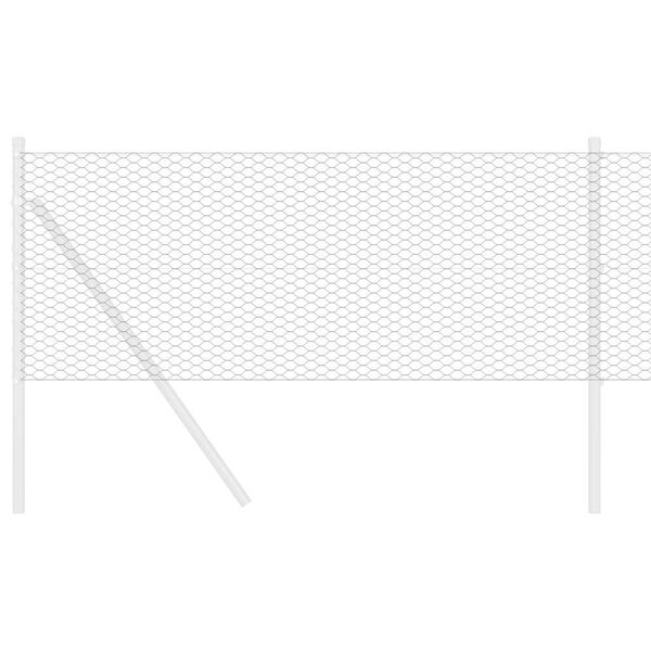 vidaXL Hexagon Fence Grey 0.6 x 100 m PVC